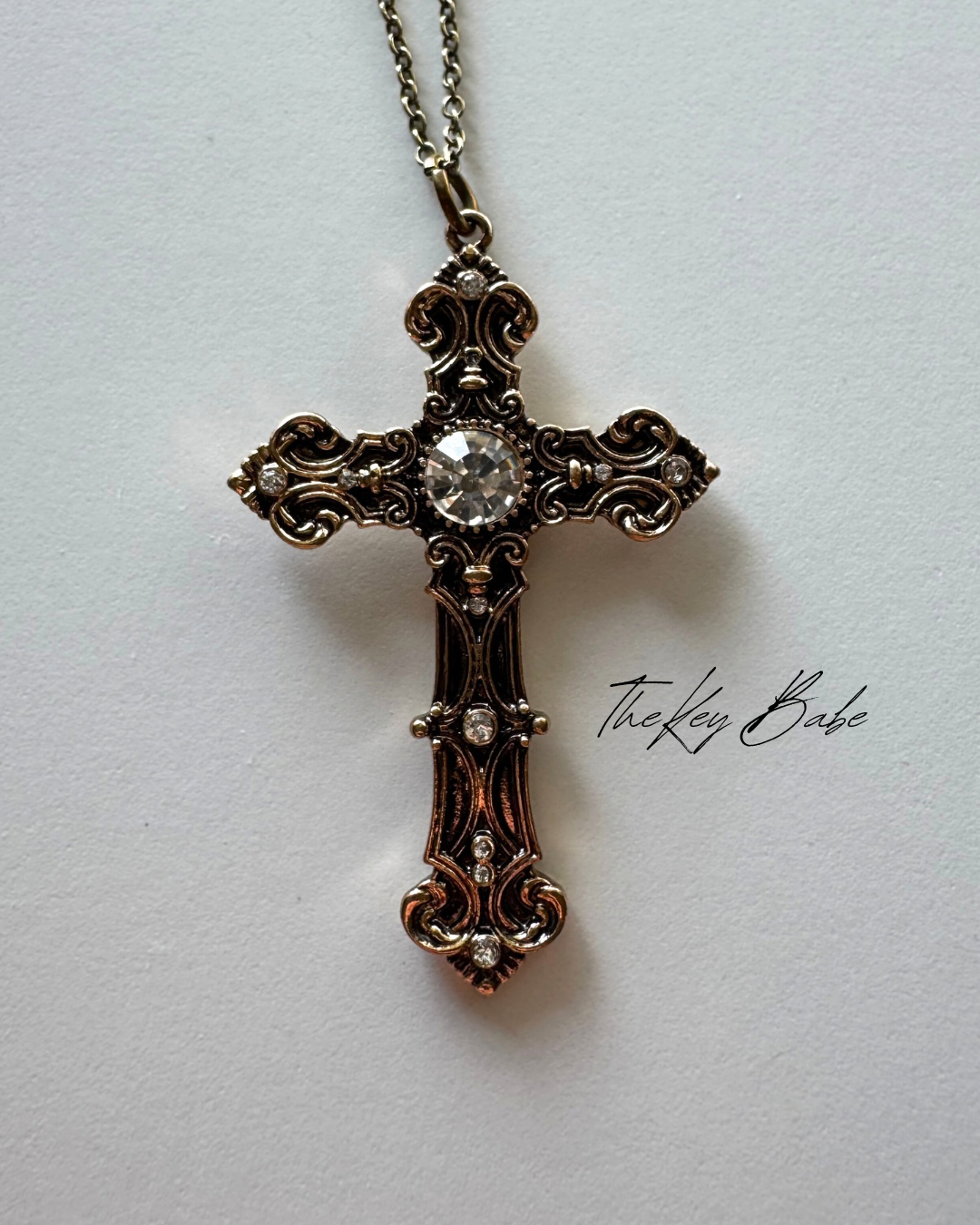 Cathedral cross necklace