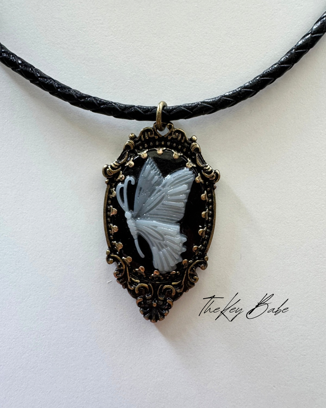 Vintage inspired butterfly necklace